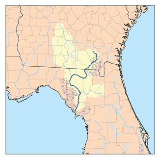 Karte des Suwannee River