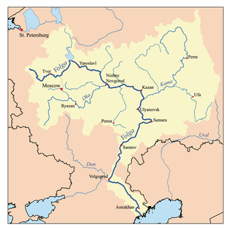 Einzugsgebiet der Wolga