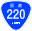 Japanese National Route Sign 0220.svg