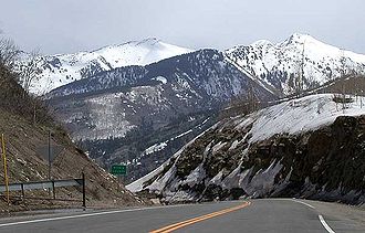 Blick vom Pass auf die Elk Mountains