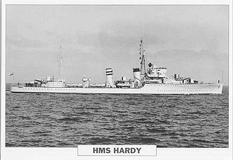 HMS Hardy auf See
