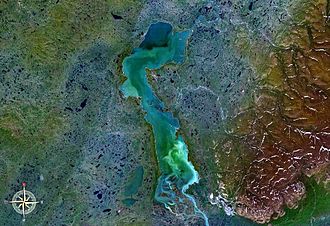 Satellitenbild des Pjassinosee