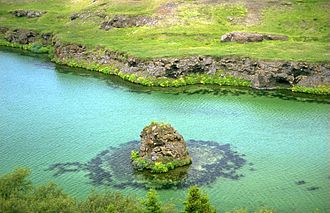 Lava-Insel im Mývatn