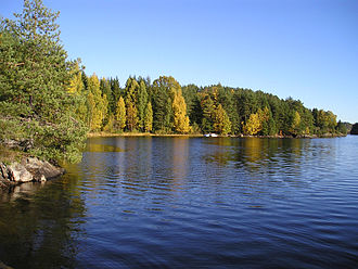 Kjendalsøya im unteren Tokke, Okt. 2004