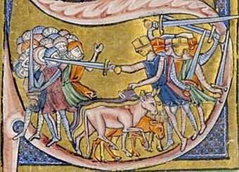 Schlacht von Askalon, Darstellung aus dem 13. Jahrhundert