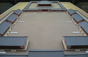 Modell der Chōdō-in, in der die Staatsangelegenheiten geregelt wurden