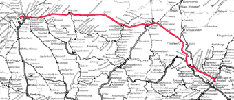 Strecke der Bahnstrecke Leipzig–Dresden