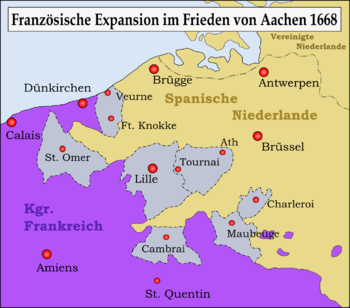 Gebietsgewinn Frankreichs durch den Frieden von Aachen