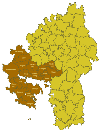 Karte des Schwarzwaldkreises