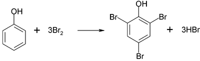 Darstellung von Tribromphenol durch Bromierung von Phenol mit elementarem Brom