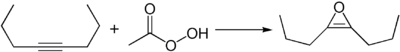 Synthese eines Oxirenderivats aus 4-Octin und Peroxyessigsäure