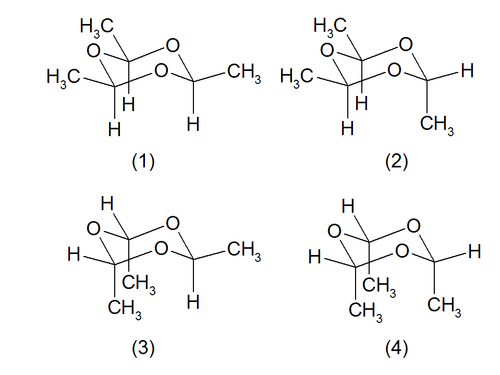 Stereoisomere von Paraldehyd