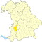 Lage des Landkreises Augsburg in Bayern