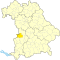 Lage des Landkreises Dillingen an der Donau in Bayern