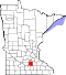 Map of Minnesota highlighting Le Sueur County.svg