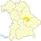 Lage des Landkreises Regensburg in Bayern