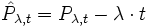 \hat P_{\lambda,t}=P_{\lambda,t}-\lambda \cdot t