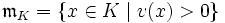 \mathfrak m_K=\{x\in K\mid v(x)&amp;gt;0\}