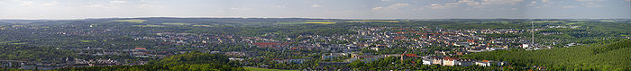 Plauens Panorama vom Kemmlerturm