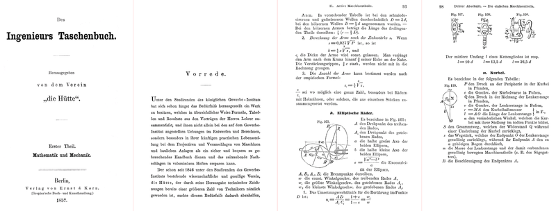 HÜTTE - Des Ingenieurs Taschenbuch 1857 Reprint 2007 - Excerpt.png
