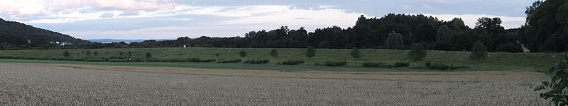 Panoramablick von Elgershausen im Nord-Westen, hinten links am Berg ist Altenritte zu sehen.
