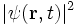 |\psi(\mathbf{r},t)|^2