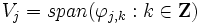 V_j=span(\varphi_{j,k}:k\in\mathbf Z)