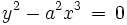 y^2 - a^2 x^3 \, = \, 0