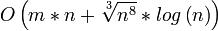 O\left(m*n+\sqrt[3]{n^8}*log\left(n\right)\right)