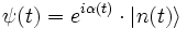 \psi (t) = e^{i \alpha (t)} \cdot \left| n (t) \right\rangle 