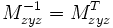 M_{zyz}^{-1}=M_{zyz}^T