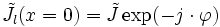 \tilde{J}_l(x=0)=\tilde{J}\exp(-j\cdot\varphi)