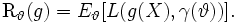 \mbox{R}_\vartheta(g) = E_{\vartheta}[L(g(X), \gamma (\vartheta))].
