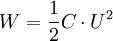 W = \frac{1}{2}C \cdot U^2 