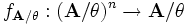 f_{\mathbf{A} / \theta}: (\mathbf{A} / \theta)^n \rightarrow \mathbf{A} / \theta