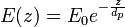 E(z) = E_0 e^{-\frac{z}{d_p}}