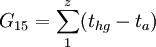 G_{15} = \sum_{1}^z (t_{hg}-t_a)