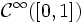  \mathcal{C}^\infty([0,1])