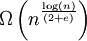 \Omega\left(n^{ \frac{\log(n)}{(2+e)}}\right)
