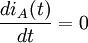 \frac{di_A(t)}{dt}=0