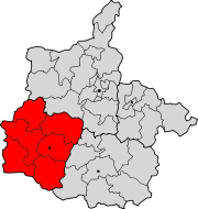 Lage des Arrondissement Rethel im Département Ardennes