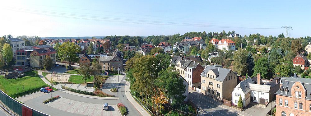 Das Bild zeigt den Werdauer Ortsteil Leubnitz