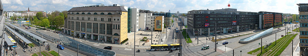 Chemnitz Innenstadt Blick in Richtung Bernsdorf