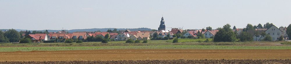 Ortsansicht von Berstadt. Blickrichtung: Osten