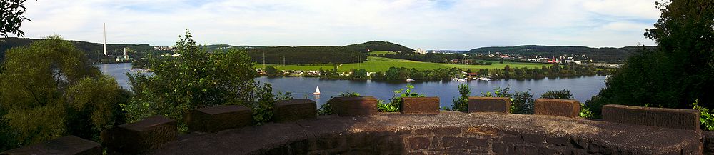 Panoramabild von der Burg Wetter aus fotografiert