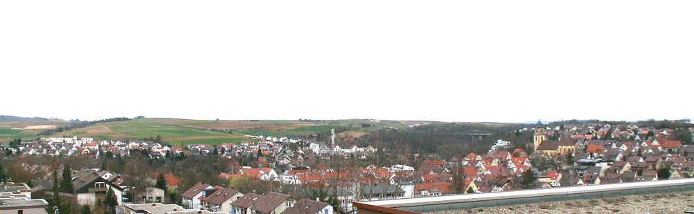 Panorama von Schwieberdingen, Blickrichtung Nordwesten