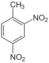 Struktur von 2,4-Dinitrotoluol