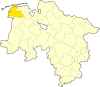 Lage des Landkreises Aurich in Niedersachsen