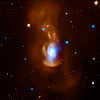 A Black Hole in Medusa's Hair A galaxy lies about 110 million light years away..jpg