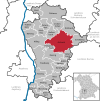 Lage der Stadt Aichach im Landkreis Aichach-Friedberg